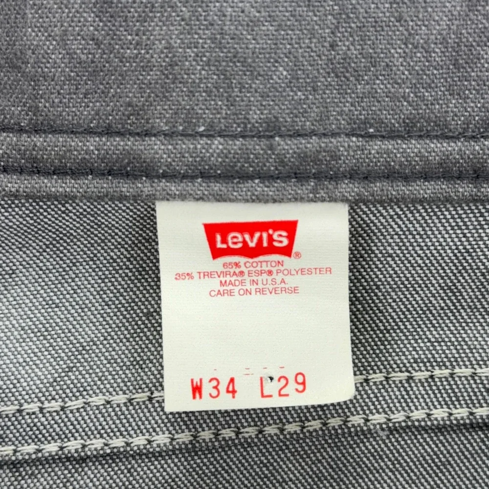 Levi's Action Jeans‎ Vintage 90s Made in USA Grey Straight Leg W34 L29 Gray